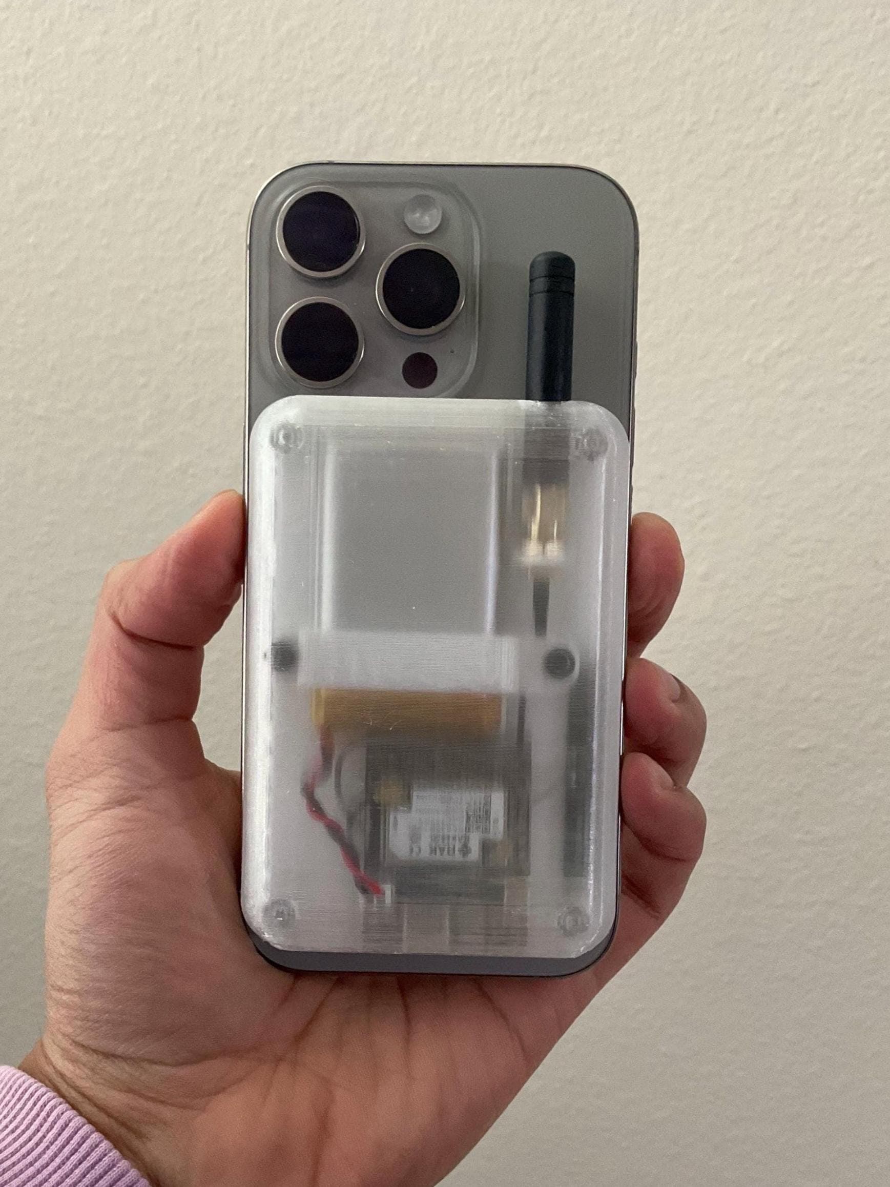 OffGrid MagSafe device mounted to a phone